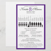 Eenvoudig 'Silhouettes Wedding Programme Flyer' (Voorkant / Achterkant)