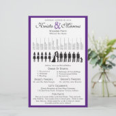 Eenvoudig 'Silhouettes Wedding Programme Flyer' (Staand voorkant)