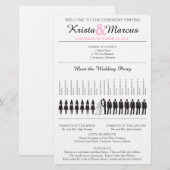 Eenvoudig 'Silhouettes Wedding Programme Flyer' (Voorkant / Achterkant)