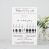 Eenvoudig 'Silhouettes Wedding Programme Flyer' (Staand voorkant)