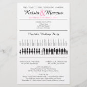 Eenvoudig 'Silhouettes Wedding Programme Flyer' (Voorkant)