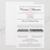 Eenvoudig 'Silhouettes Wedding Programme Flyer' (Voorkant / Achterkant)