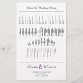 Eenvoudig 'Silhouettes Wedding Programme Flyer' (Achterkant)