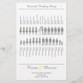 Eenvoudig 'Silhouettes Wedding Programme Flyer' (Achterkant)