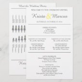 Eenvoudig 'Silhouettes Wedding Programme Flyer' (Voorkant / Achterkant)