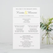 Eenvoudig 'Silhouettes Wedding Programme Flyer' (Staand voorkant)