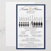 Eenvoudig 'Silhouettes Wedding Programme Flyer' (Voorkant / Achterkant)