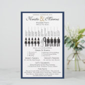 Eenvoudig 'Silhouettes Wedding Programme Flyer' (Staand voorkant)