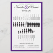 Eenvoudig 'Silhouettes Wedding Programme Flyer' (Voorkant)