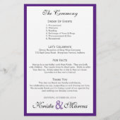 Eenvoudig 'Silhouettes Wedding Programme Flyer' (Achterkant)
