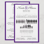 Eenvoudig 'Silhouettes Wedding Programme Flyer' (Voorkant / Achterkant)