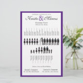 Eenvoudig 'Silhouettes Wedding Programme Flyer' (Staand voorkant)
