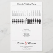 Eenvoudig 'Silhouettes Wedding Programme Flyer' (Achterkant)