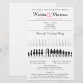 Eenvoudig 'Silhouettes Wedding Programme Flyer' (Voorkant / Achterkant)