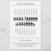 Eenvoudig 'Silhouettes Wedding Programme Flyer' (Achterkant)