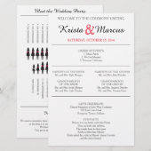 Eenvoudig 'Silhouettes Wedding Programme Flyer' (Voorkant / Achterkant)