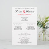 Eenvoudig 'Silhouettes Wedding Programme Flyer' (Staand voorkant)