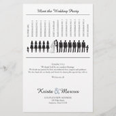 Eenvoudig 'Silhouettes Wedding Programme Flyer' (Achterkant)