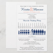 Eenvoudig 'Silhouettes Wedding Programme Flyer' (Voorkant / Achterkant)