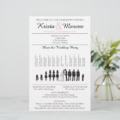 Eenvoudig 'Silhouettes Wedding Programme Flyer' (Staand voorkant)
