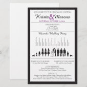 Eenvoudig 'Silhouettes Wedding Programme Flyer' (Voorkant / Achterkant)