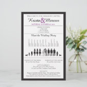 Eenvoudig 'Silhouettes Wedding Programme Flyer' (Staand voorkant)