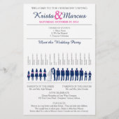 Eenvoudig 'Silhouettes Wedding Programme Flyer' (Voorkant)