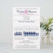 Eenvoudig 'Silhouettes Wedding Programme Flyer' (Staand voorkant)