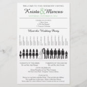 Eenvoudig 'Silhouettes Wedding Programme Flyer' (Voorkant)