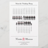 Eenvoudig 'Silhouettes Wedding Programme Flyer' (Achterkant)