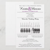Eenvoudig 'Silhouettes Wedding Programme Flyer' (Voorkant / Achterkant)