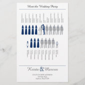 Eenvoudig 'Silhouettes Wedding Programme Flyer' (Achterkant)