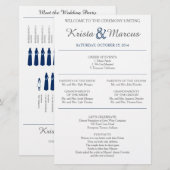 Eenvoudig 'Silhouettes Wedding Programme Flyer' (Voorkant / Achterkant)