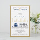 Eenvoudig 'Silhouettes Wedding Programme Flyer' (Staand voorkant)