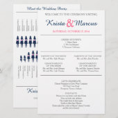 Eenvoudig 'Silhouettes Wedding Programme Flyer' (Voorkant / Achterkant)