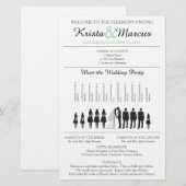 Eenvoudig 'Silhouettes Wedding Programme Flyer' (Voorkant / Achterkant)