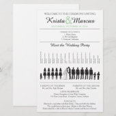 Eenvoudig 'Silhouettes Wedding Programme Flyer' (Voorkant / Achterkant)