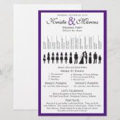 Eenvoudig 'Silhouettes Wedding Programme Flyer' (Voorkant / Achterkant)