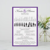 Eenvoudig 'Silhouettes Wedding Programme Flyer' (Staand voorkant)