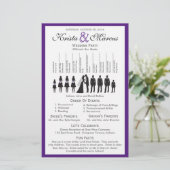Eenvoudig 'Silhouettes Wedding Programme Flyer' (Staand voorkant)