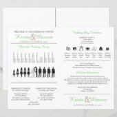 Eenvoudig 'Silhouettes Wedding Programme Flyer' (Voorkant / Achterkant)