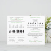 Eenvoudig 'Silhouettes Wedding Programme Flyer' (Staand voorkant)
