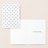Eenvoudig Silver Stars Pattern Gefeliciteerd Folie Kaarten (Display)