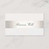 Eenvoudig Silver Striped Formele naamvoorzien van Visitekaartje (Voorkant)