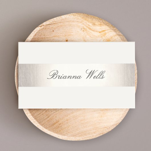 Eenvoudig Silver Striped Formele naamvoorzien van Visitekaartje