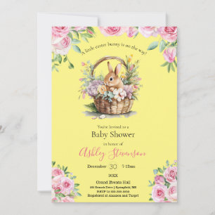 Eenvoudig simplistisch Baby shower bij paasbroodwi Kaart
