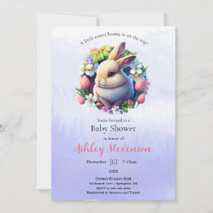 Eenvoudig simplistisch Baby shower bij paasbroodwi Kaart