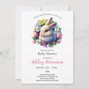 Eenvoudig simplistisch Baby shower paasbroodje Kaart