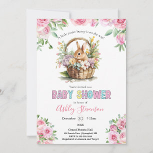Eenvoudig simplistisch Baby shower paasbroodje Kaart