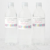 Eenvoudig simplistisch Baby shower paasbroodje Waterfles Etiket (Flessen)